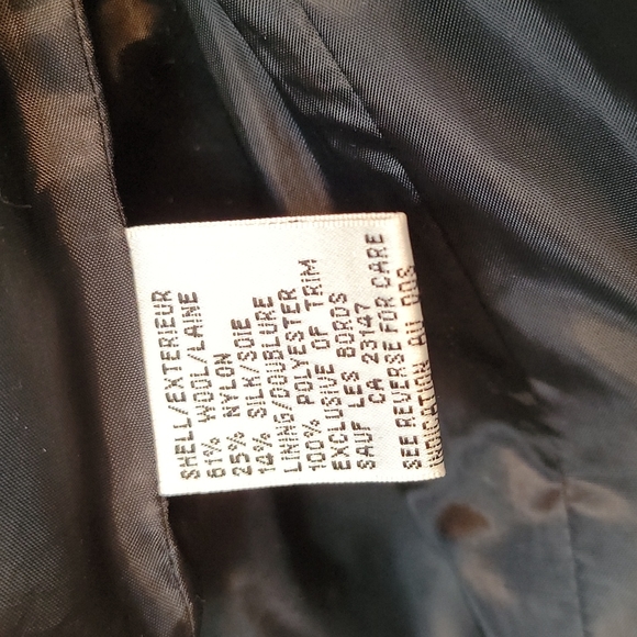 Talbots Dad Jacket Tweed Wool Silk Blend Zip Up Coach Blazer Coat Size 8 Petites - Picture 6 of 10